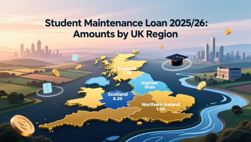 Student Maintenance Loan 2025/26: Amounts by UK Region